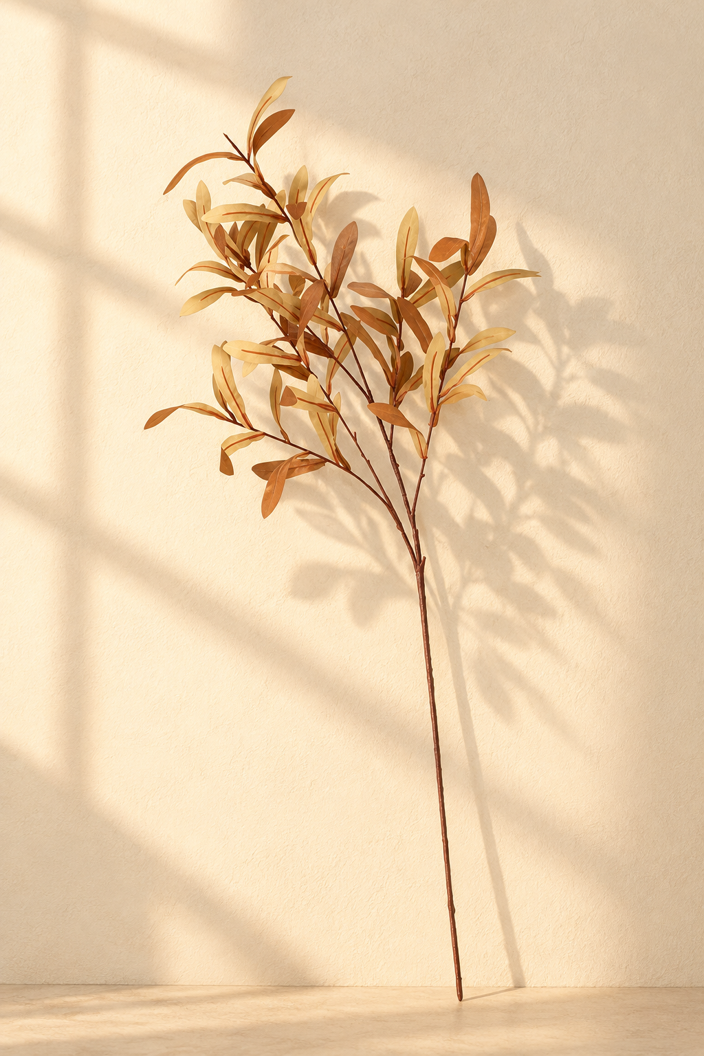 Colorful Faux Olive Branches | 37.5" 6-Fork Stems in 10 Colors Brown | Artificial Greenery | Eco Perennial