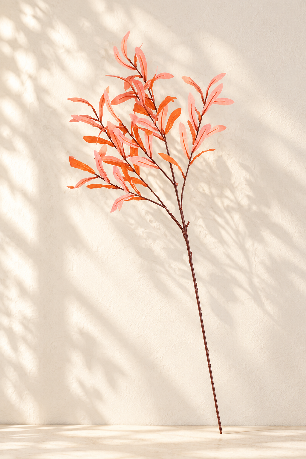 Colorful Faux Olive Branches | 37.5" 6-Fork Stems in 10 Colors Orange | Artificial Greenery | Eco Perennial