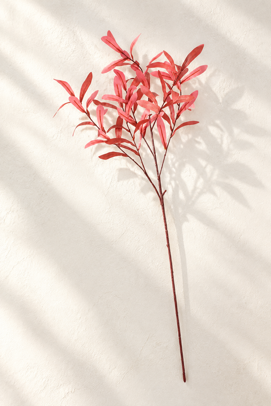 Colorful Faux Olive Branches | 37.5" 6-Fork Stems in 10 Colors Red | Artificial Greenery | Eco Perennial