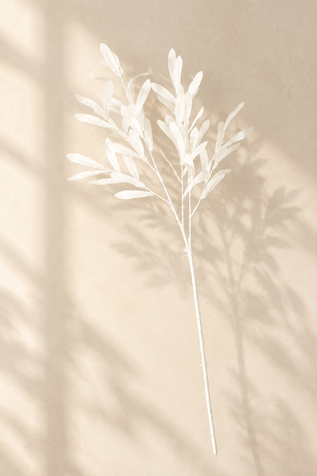 Colorful Faux Olive Branches | 37.5" 6-Fork Stems in 10 Colors Ivory White | Artificial Greenery | Eco Perennial