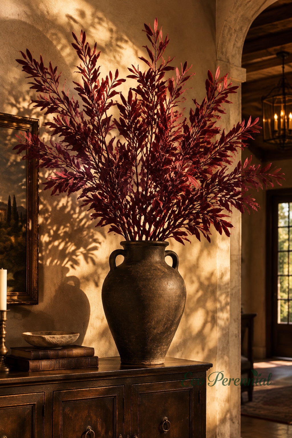 Colorful Faux Olive Branches | 37.5" 6-Fork Stems in 10 Colors | Artificial Greenery | Eco Perennial