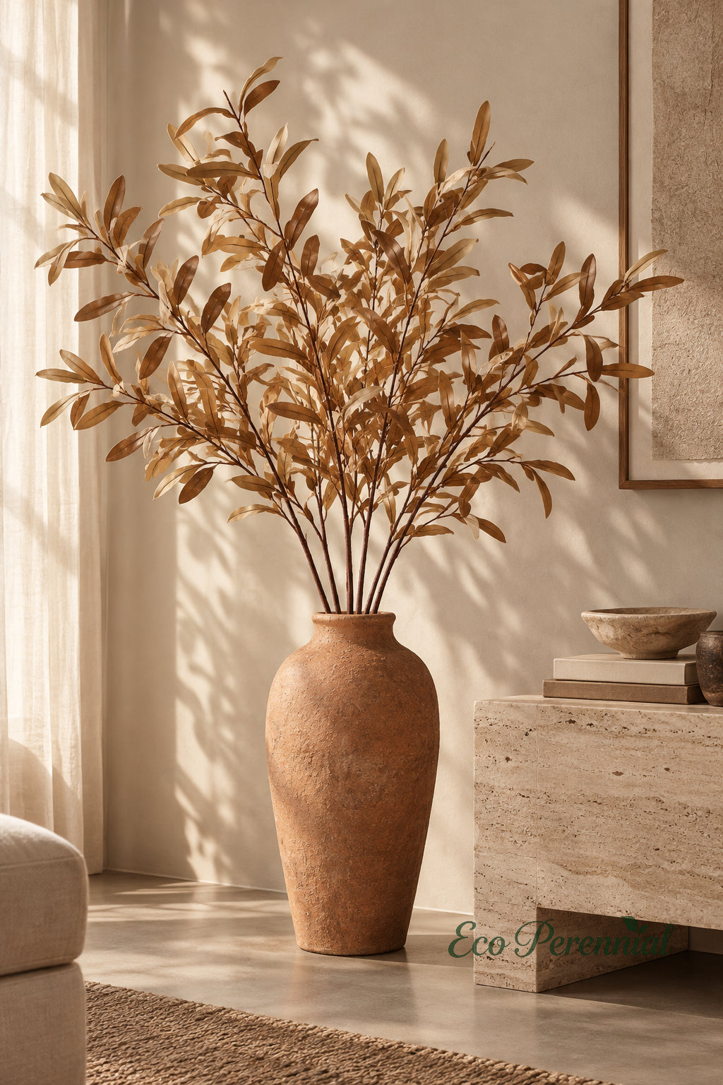 Colorful Faux Olive Branches | 37.5" 6-Fork Stems in 10 Colors | Artificial Greenery | Eco Perennial