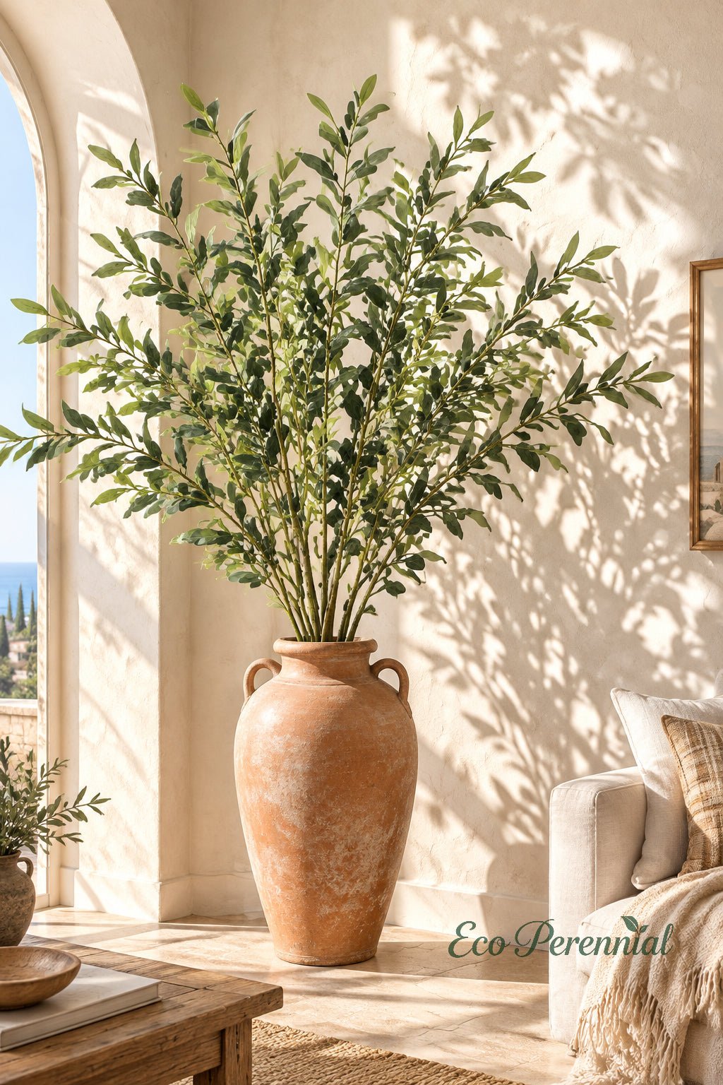 Colorful Faux Olive Branches | 37.5" 6-Fork Stems in 10 Colors | Artificial Greenery | Eco Perennial