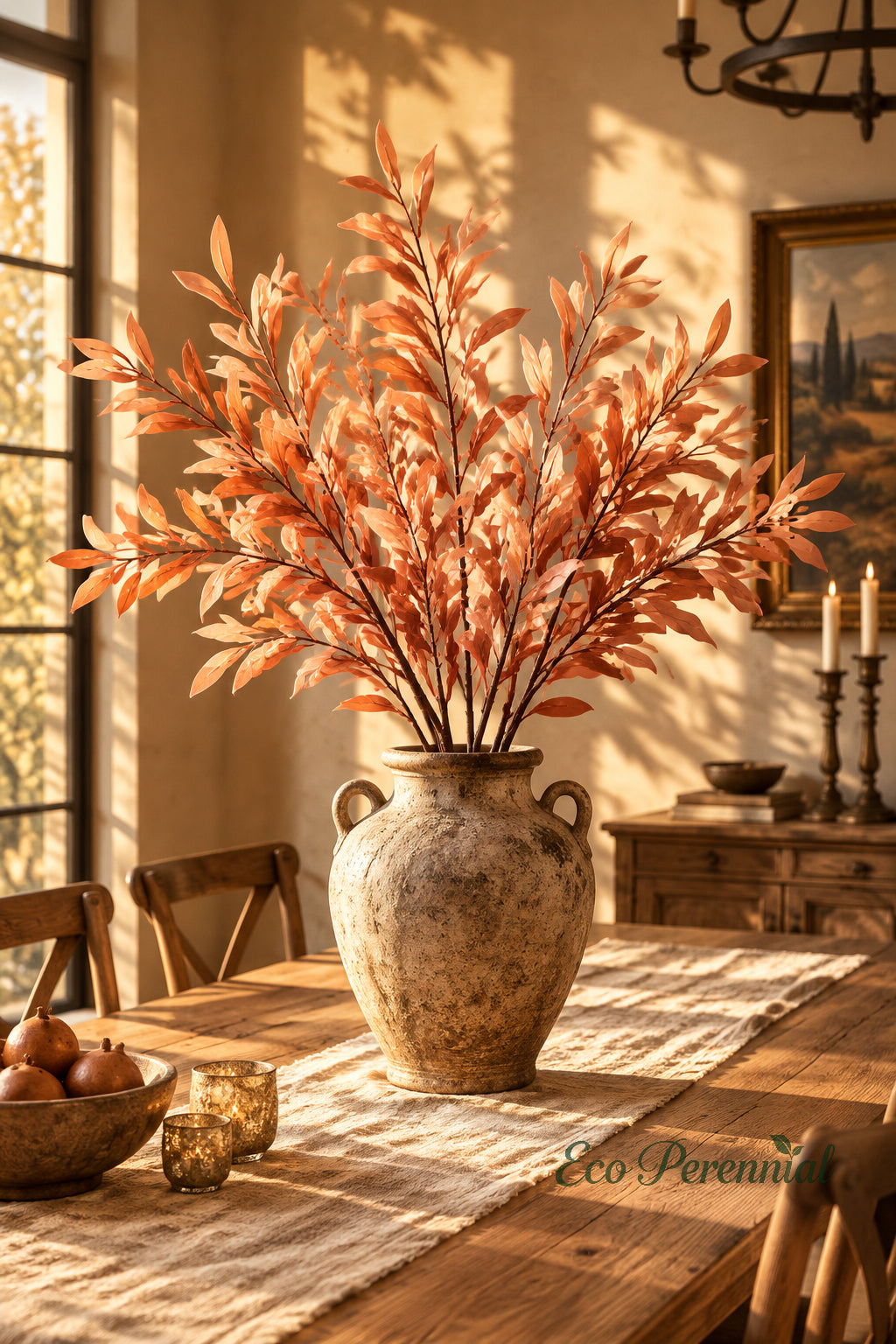 Colorful Faux Olive Branches | 37.5" 6-Fork Stems in 10 Colors | Artificial Greenery | Eco Perennial