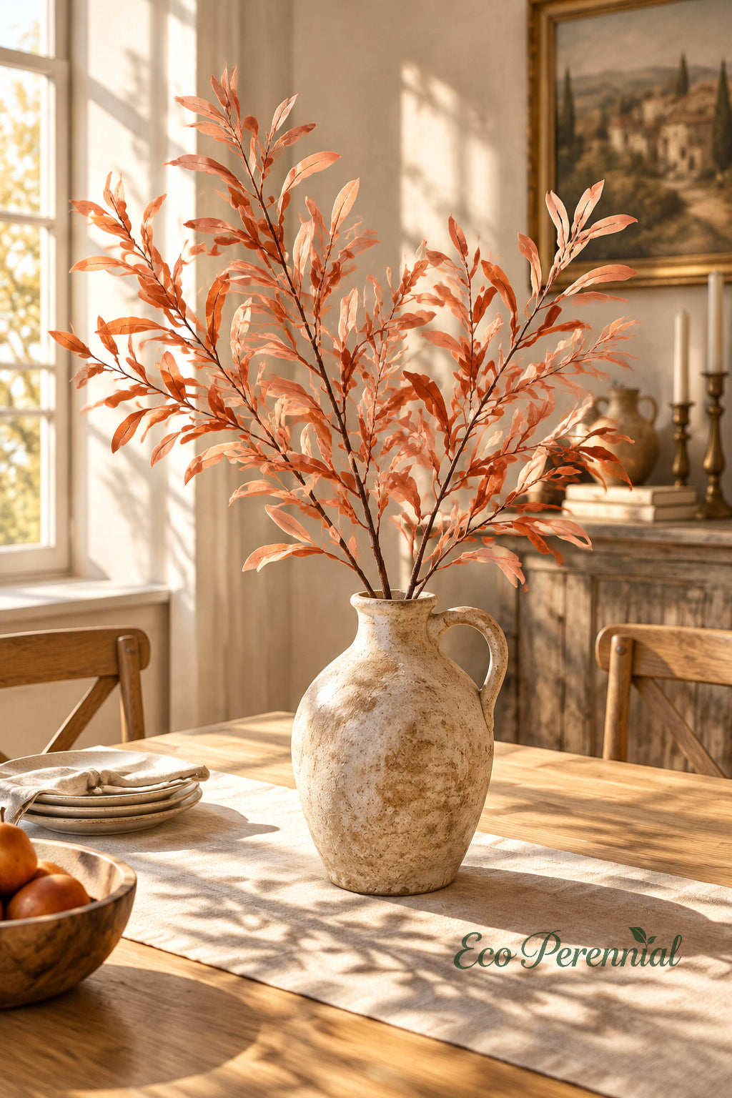 Colorful Faux Olive Branches | 37.5" 6-Fork Stems in 10 Colors | Artificial Greenery | Eco Perennial
