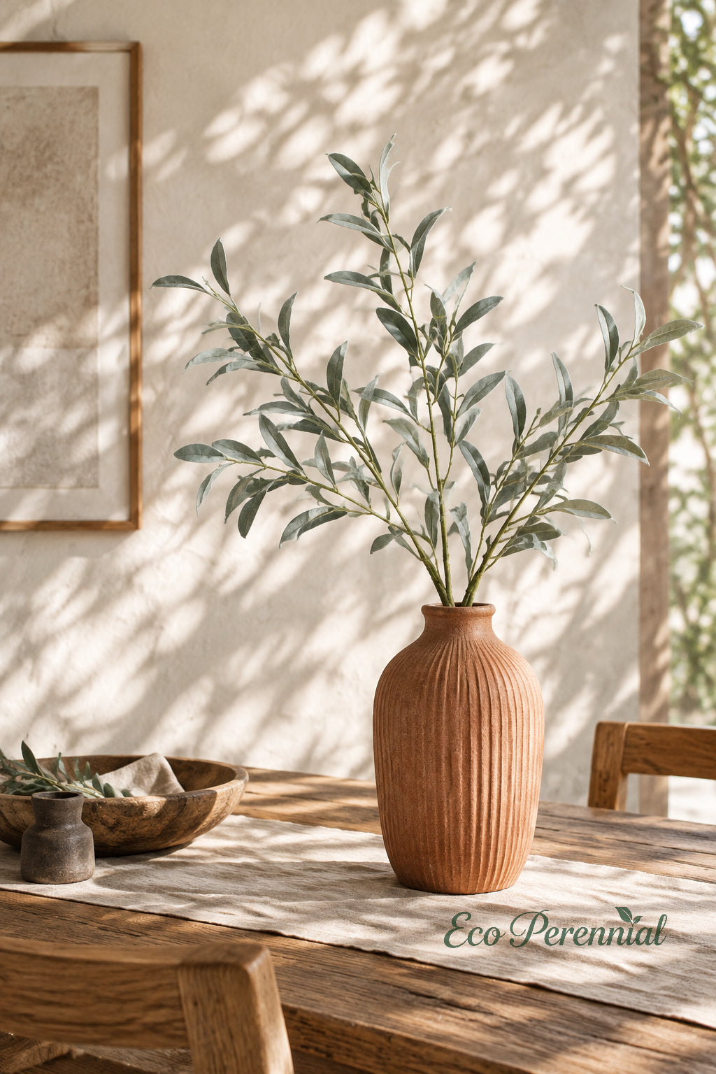 Colorful Faux Olive Branches | 37.5" 6-Fork Stems in 10 Colors | Artificial Greenery | Eco Perennial