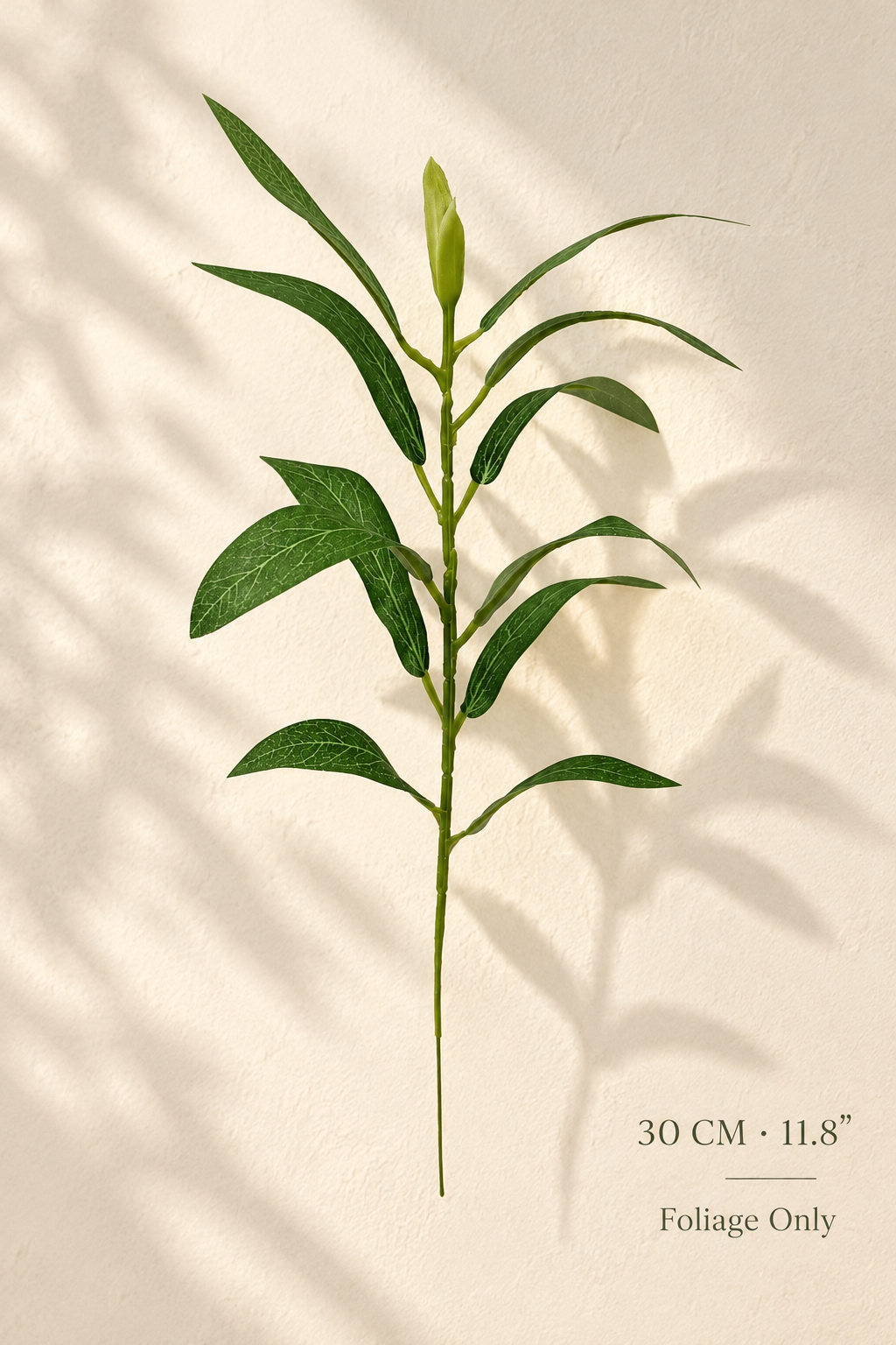Petite Faux Olive Branches | Seamless, Shed-Resistant Stems Single-Fork · 11.8" · No Fruit | Artificial Greenery | Eco Perennial