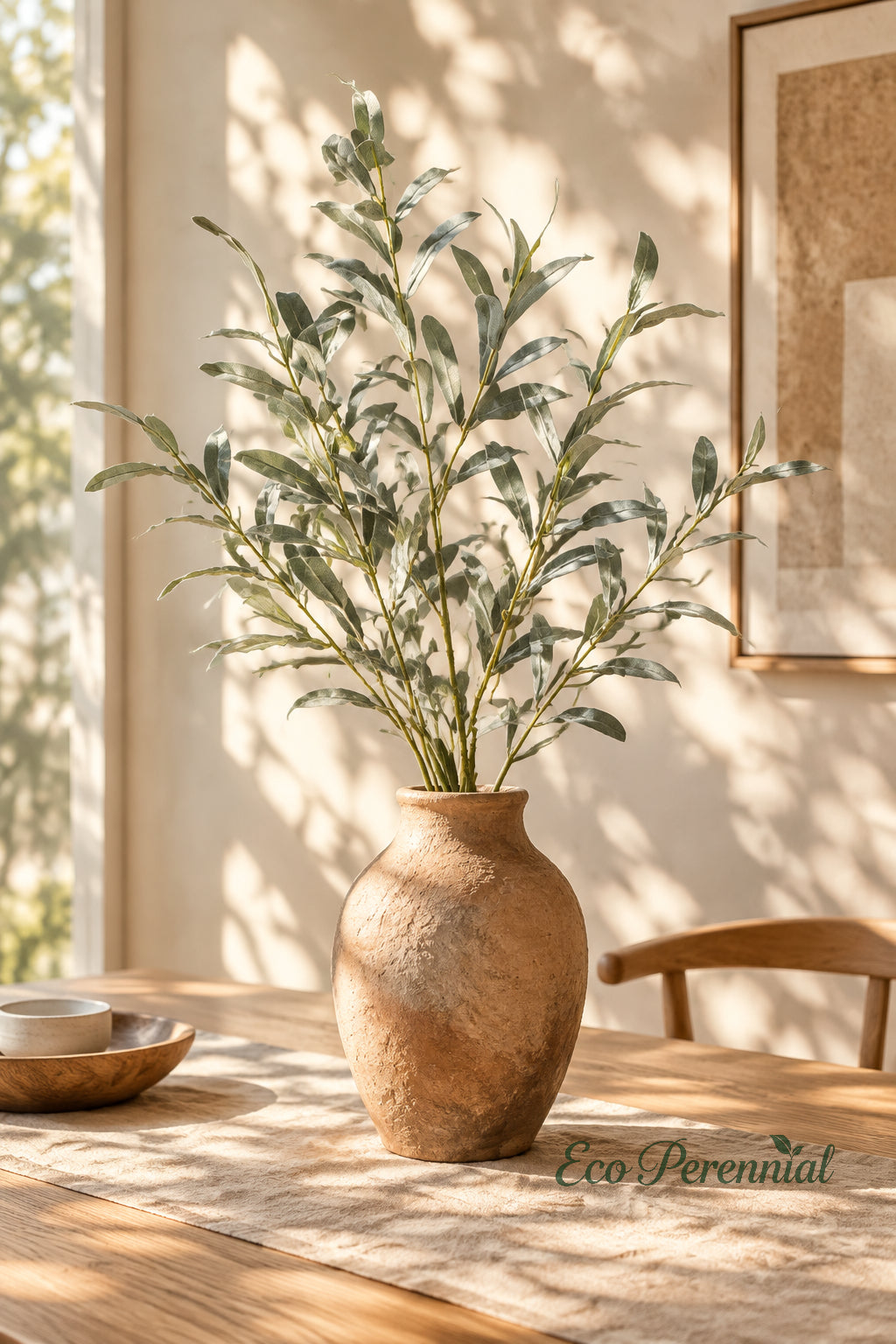 Colorful Faux Olive Branches | 37.5" 6-Fork Stems in 10 Colors | Artificial Greenery | Eco Perennial
