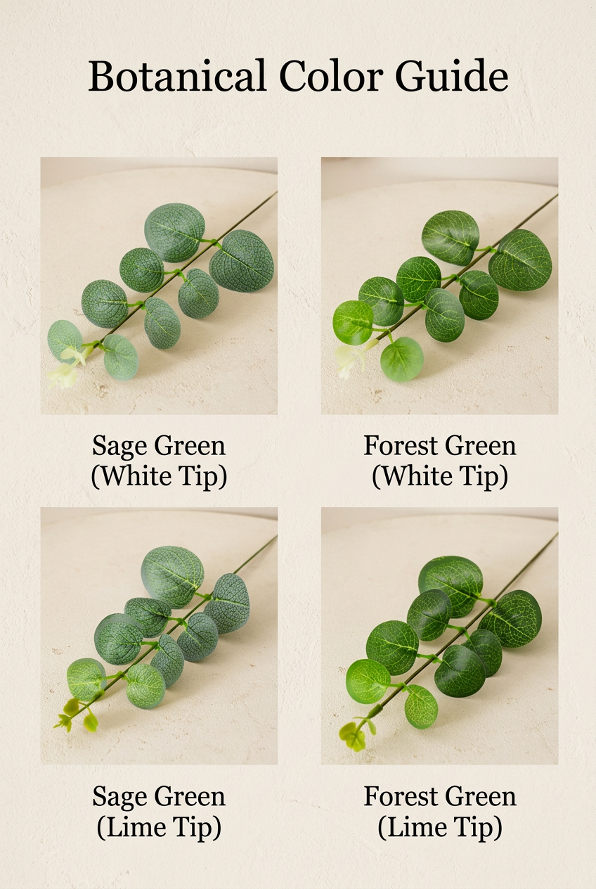 11.8" Petite Faux Eucalyptus Stems | Realistic Artificial Greenery Branches | Artificial Greenery | Eco Perennial