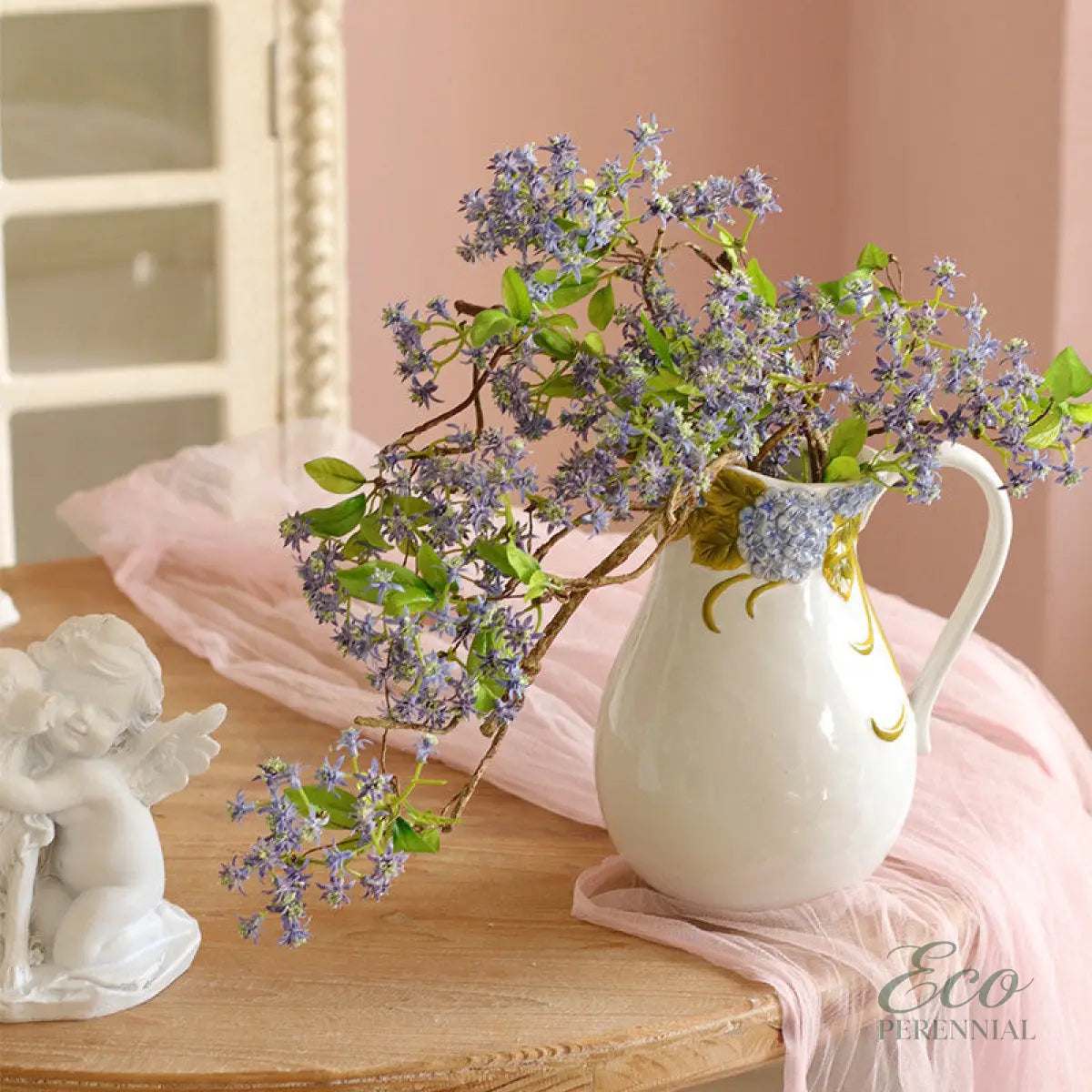 "Ethereal Grace" | Premium Silk Orchid Stem | Realistic Faux Silk Flowers for Home Decor - Eco Perennial