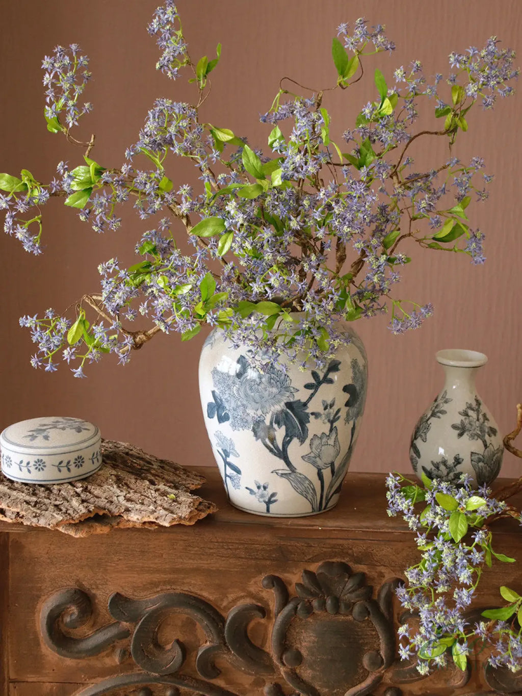 "Ethereal Grace" | Premium Silk Orchid Stem | Realistic Faux Silk Flowers for Home Decor - Eco Perennial