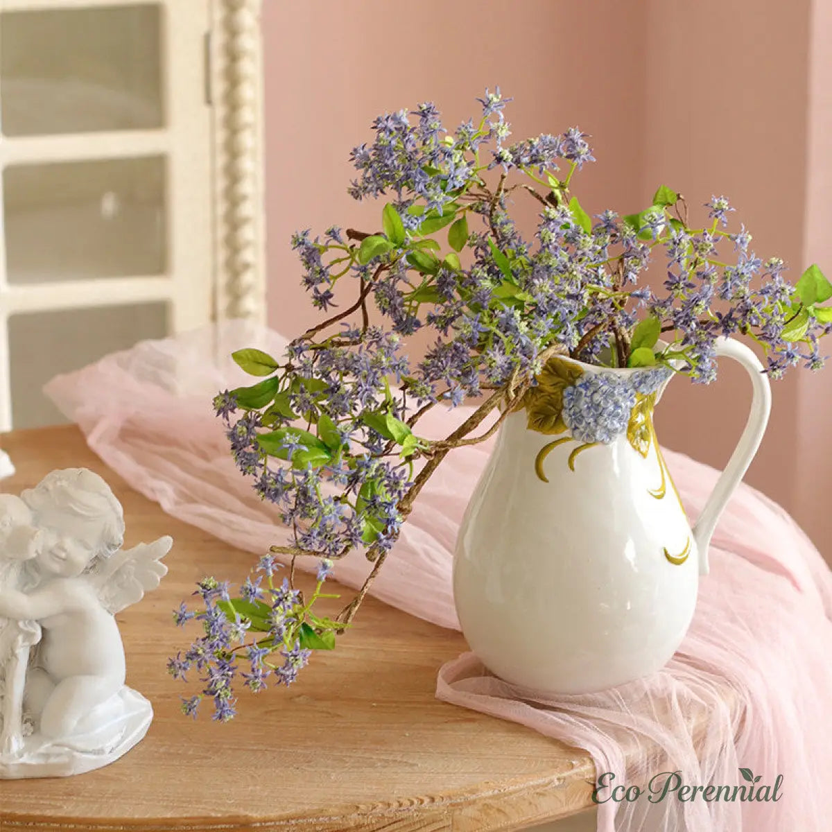 "Ethereal Grace" | Premium Silk Orchid Stem | Realistic Faux Silk Flowers for Home Decor - Eco Perennial