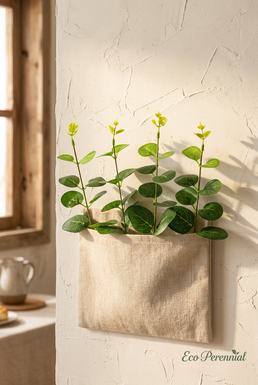 11.8" Petite Faux Eucalyptus Stems | Realistic Artificial Greenery Branches | Artificial Greenery | Eco Perennial