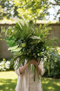 Forest Green Faux Botanical Bouquet | Eucalyptus, Olive & Greenery | Eco Perennial Forest Green | Artificial Botanical Arrangement | Eco Perennial