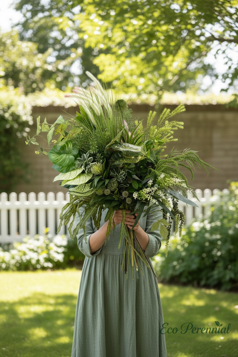 Forest Green Faux Botanical Bouquet | Eucalyptus, Olive & Greenery | Eco Perennial | Artificial Botanical Arrangement | Eco Perennial