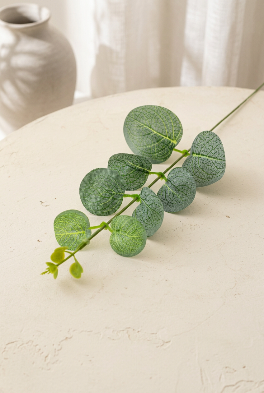 11.8" Petite Faux Eucalyptus Stems | Realistic Artificial Greenery Branches Sage Green (Green Tip) | Artificial Greenery | Eco Perennial