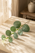 11.8" Petite Faux Eucalyptus Stems | Realistic Artificial Greenery Branches Sage Green (White Tip) | Artificial Greenery | Eco Perennial