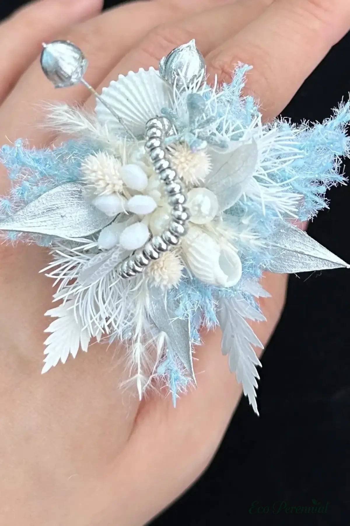 Frozen Garden Preserved Flower Ring – Handcrafted Eternal Floral Jewelry | Realistic Faux Silk Flowers for Home Decor - Eco Perennial