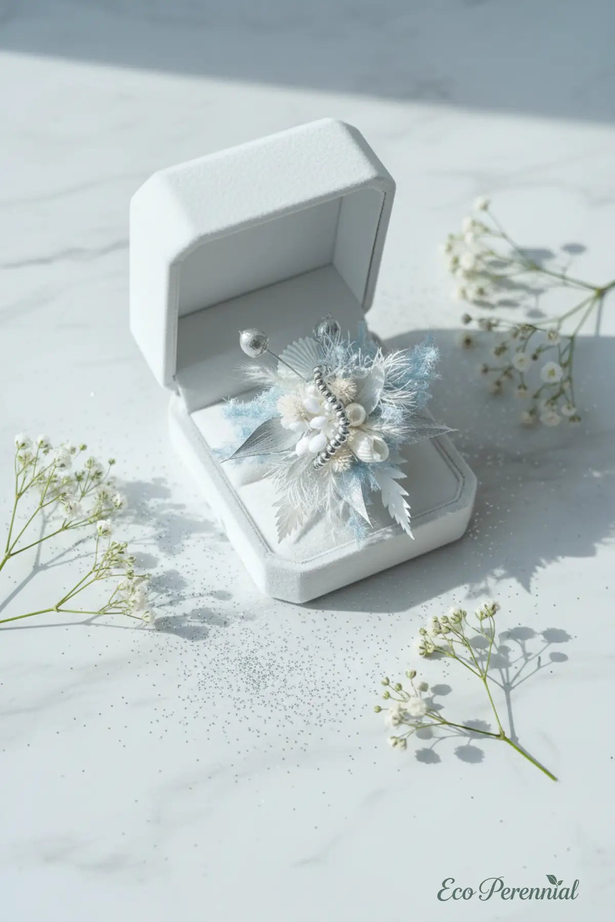 Frozen Garden Preserved Flower Ring – Handcrafted Eternal Floral Jewelry | Realistic Faux Silk Flowers for Home Decor - Eco Perennial