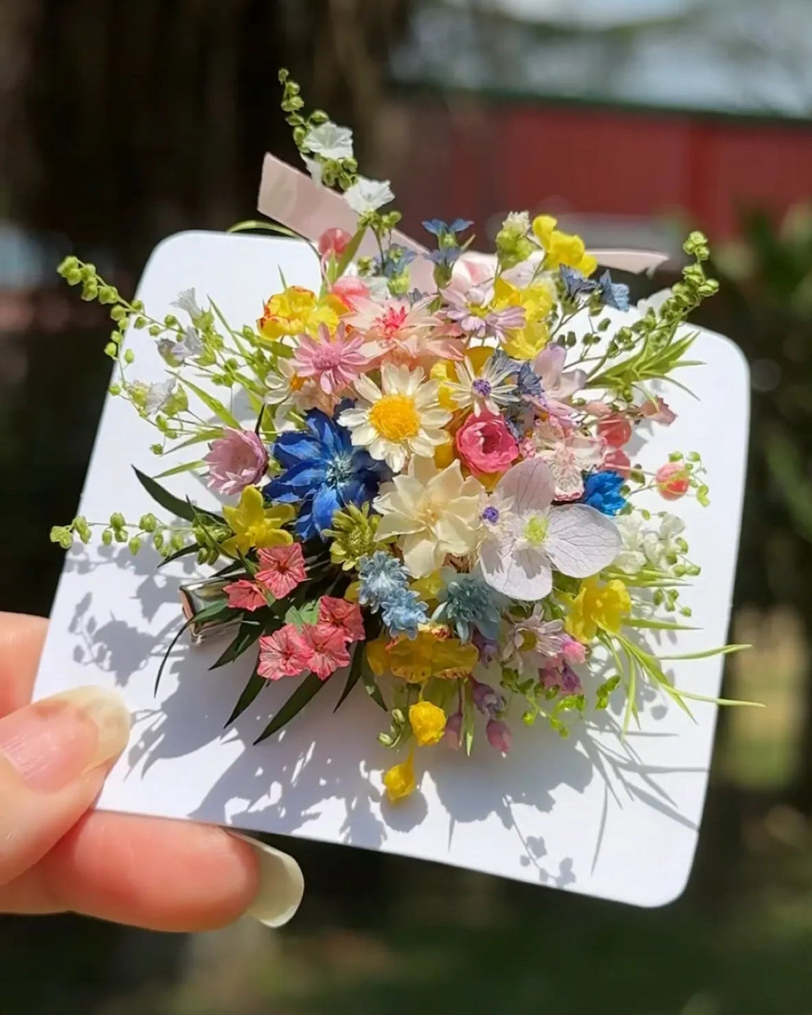Handcrafted Preserved Flower Hair Clip | Wildflower Barrette - Eco Perennial | Hair Accessories | Eco Perennial