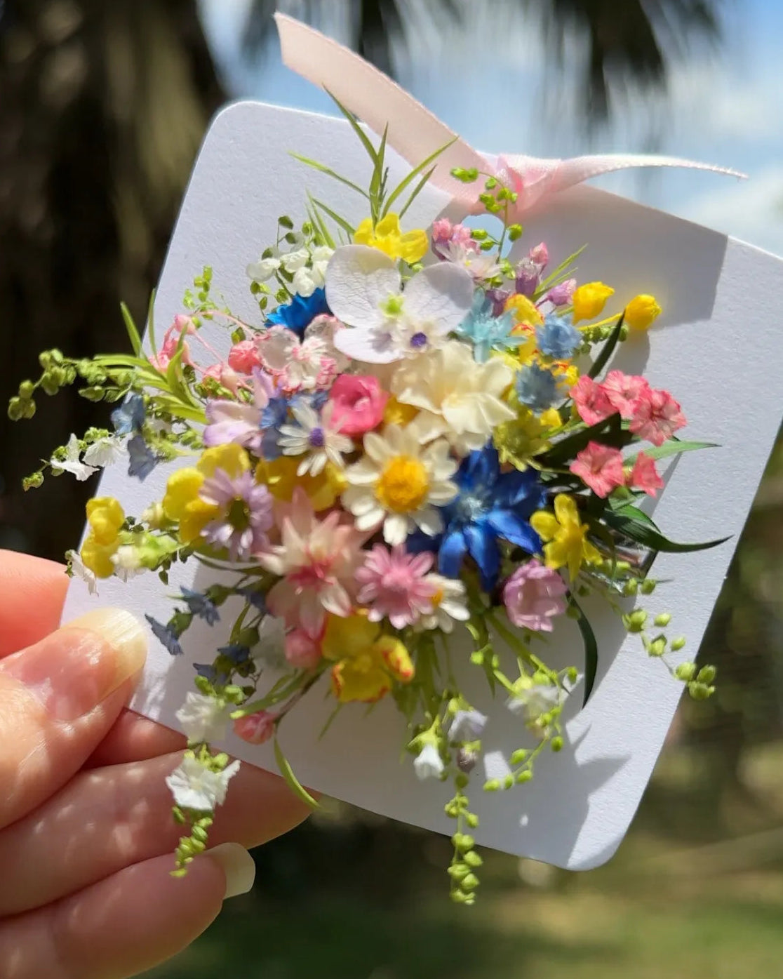 Handcrafted Preserved Flower Hair Clip | Wildflower Barrette - Eco Perennial | Hair Accessories | Eco Perennial