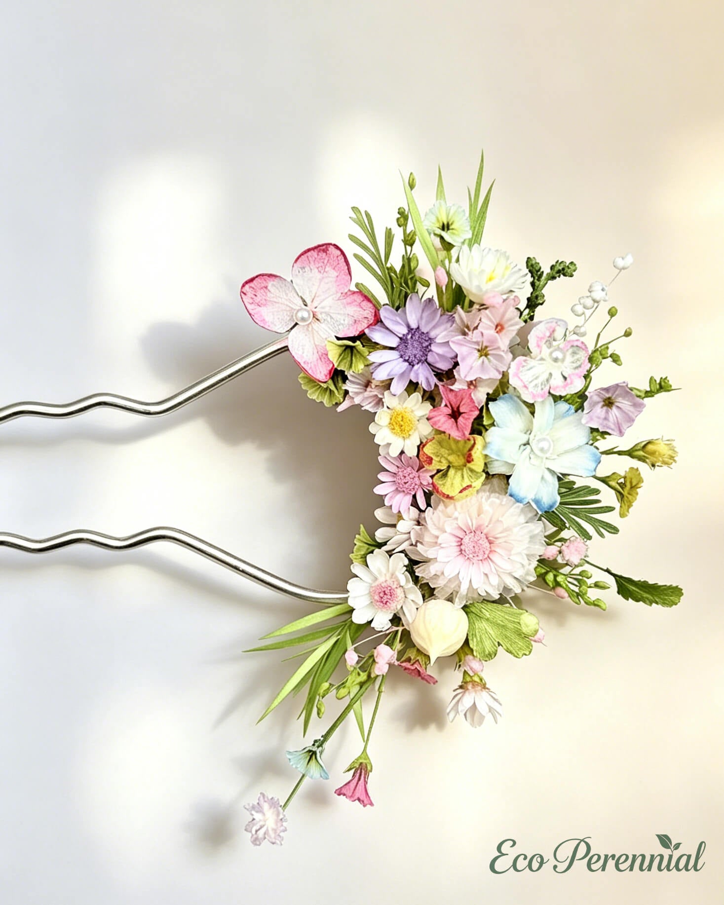 Handcrafted Preserved Flower Hair Fork | Spring Wildflower - Eco Perennial | Hair Accessories | Eco Perennial