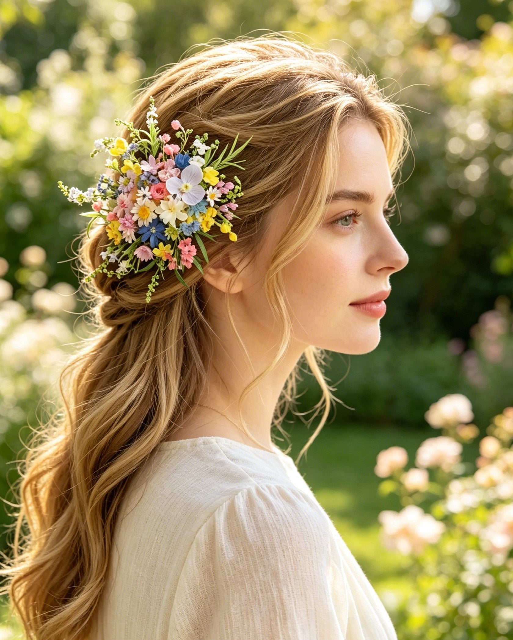 Handcrafted Preserved Flower Hair Clip | Wildflower Barrette - Eco Perennial | Hair Accessories | Eco Perennial