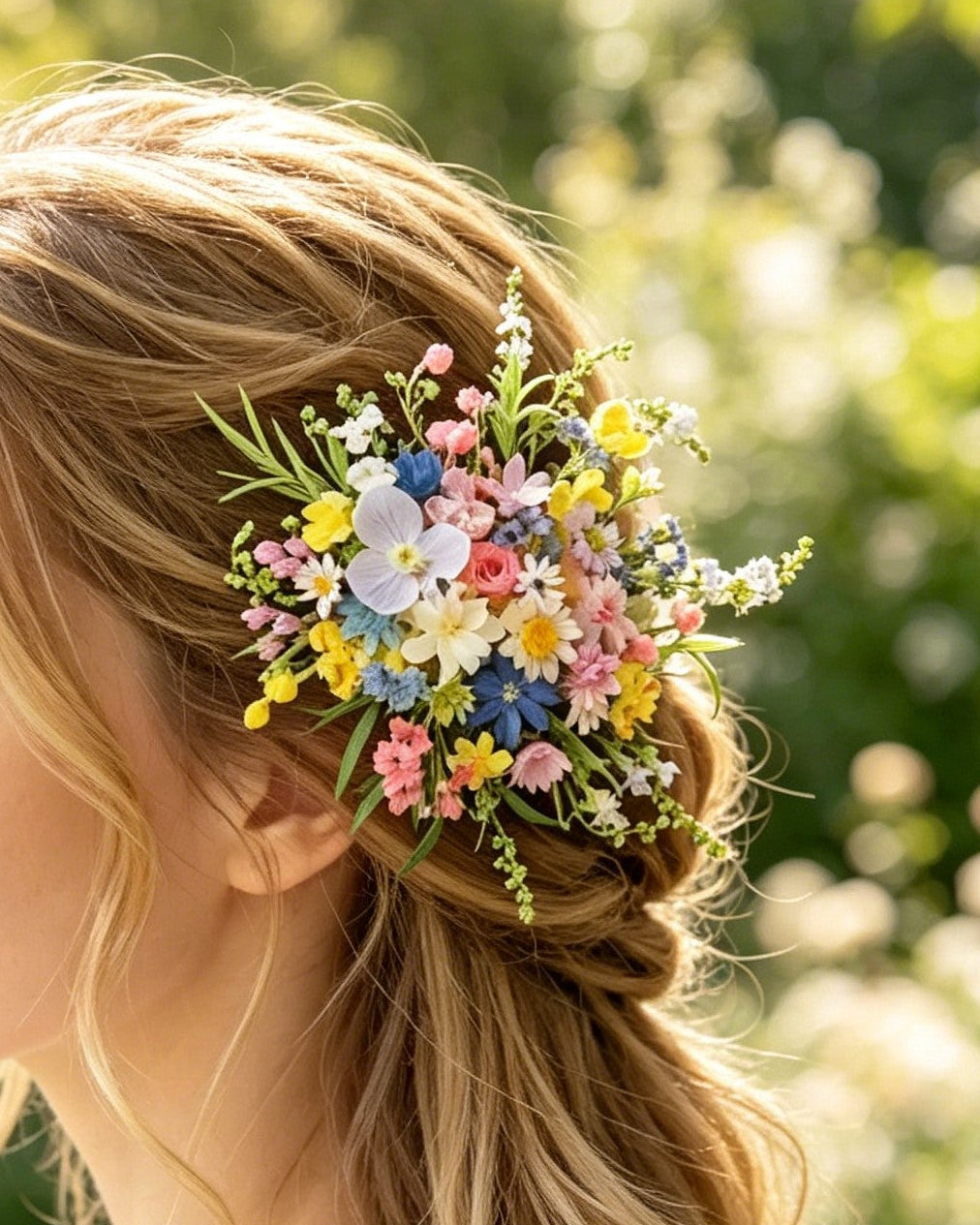 Handcrafted Preserved Flower Hair Clip | Wildflower Barrette - Eco Perennial | Hair Accessories | Eco Perennial
