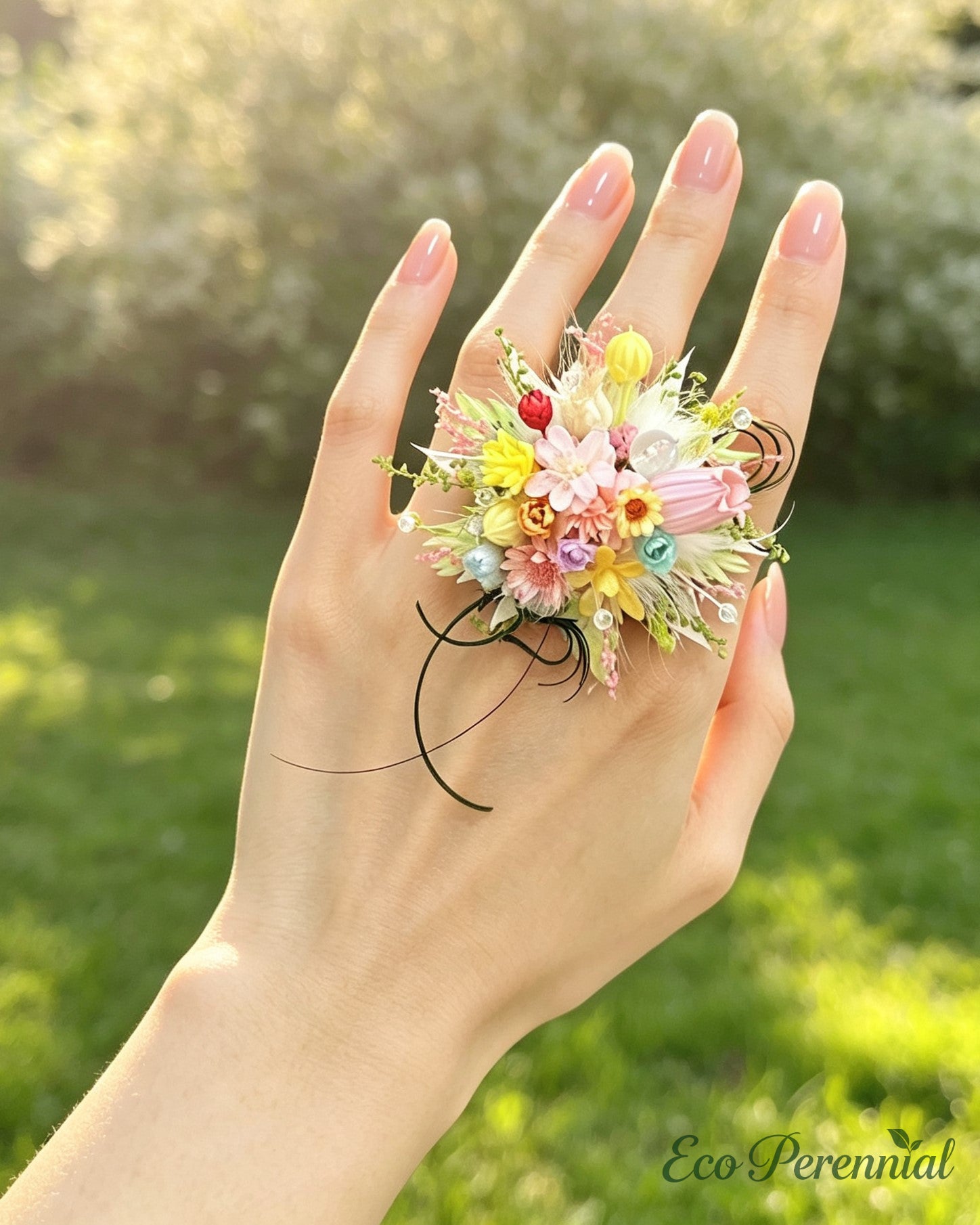 Handcrafted Preserved Flower Ring | Enchanted Bloom Collection - Eco Perennial | Jewelry | Eco Perennial