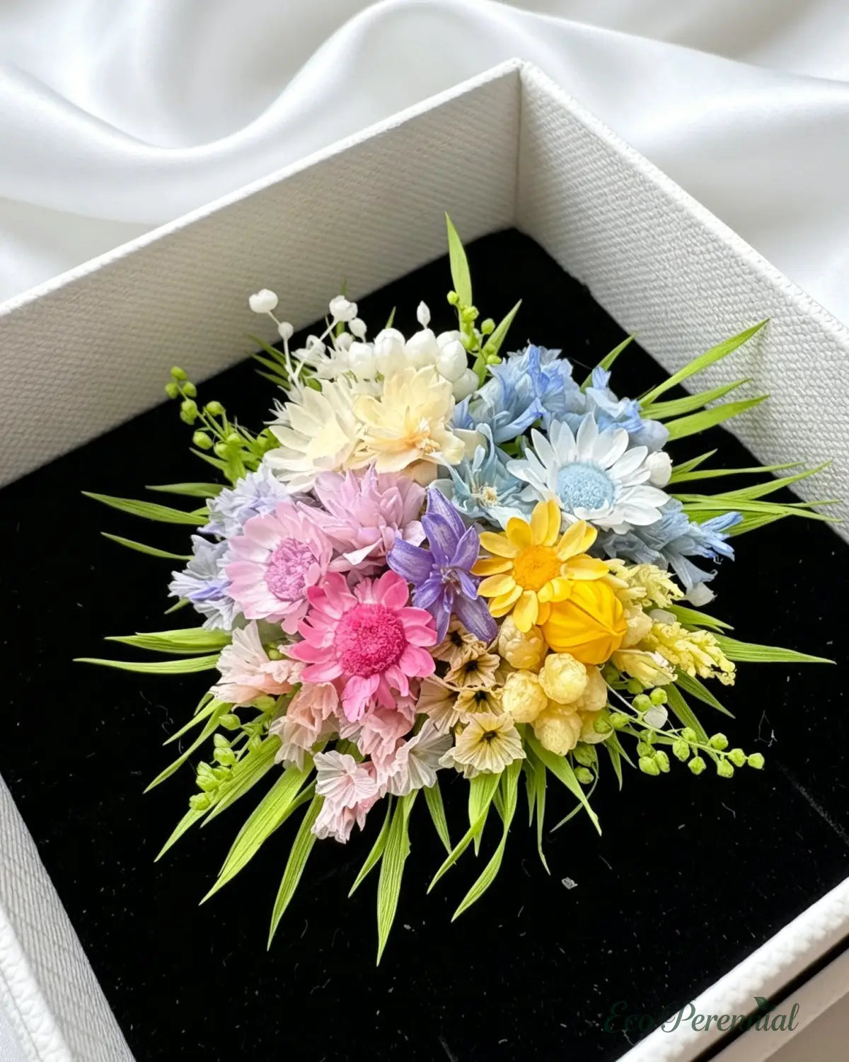 Handcrafted Preserved Flower Ring | ’Secret Garden’ Bouquet - Eco Perennial - Multicolor - Jewelry
