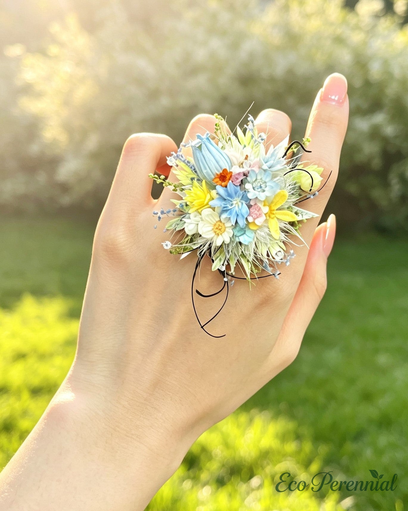 Handcrafted Preserved Flower Ring | Enchanted Bloom Collection - Eco Perennial | Jewelry | Eco Perennial