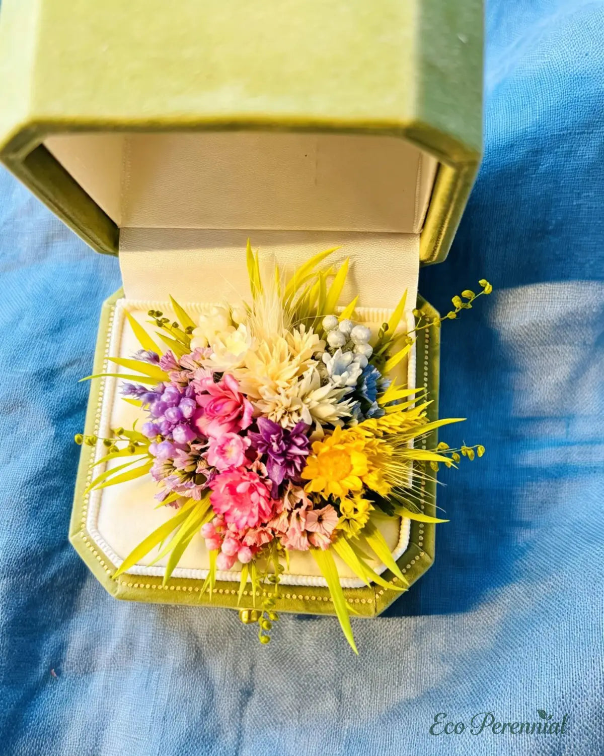 Handcrafted Preserved Flower Ring | ’Secret Garden’ Wild Garden Series - Eco Perennial - Jewelry
