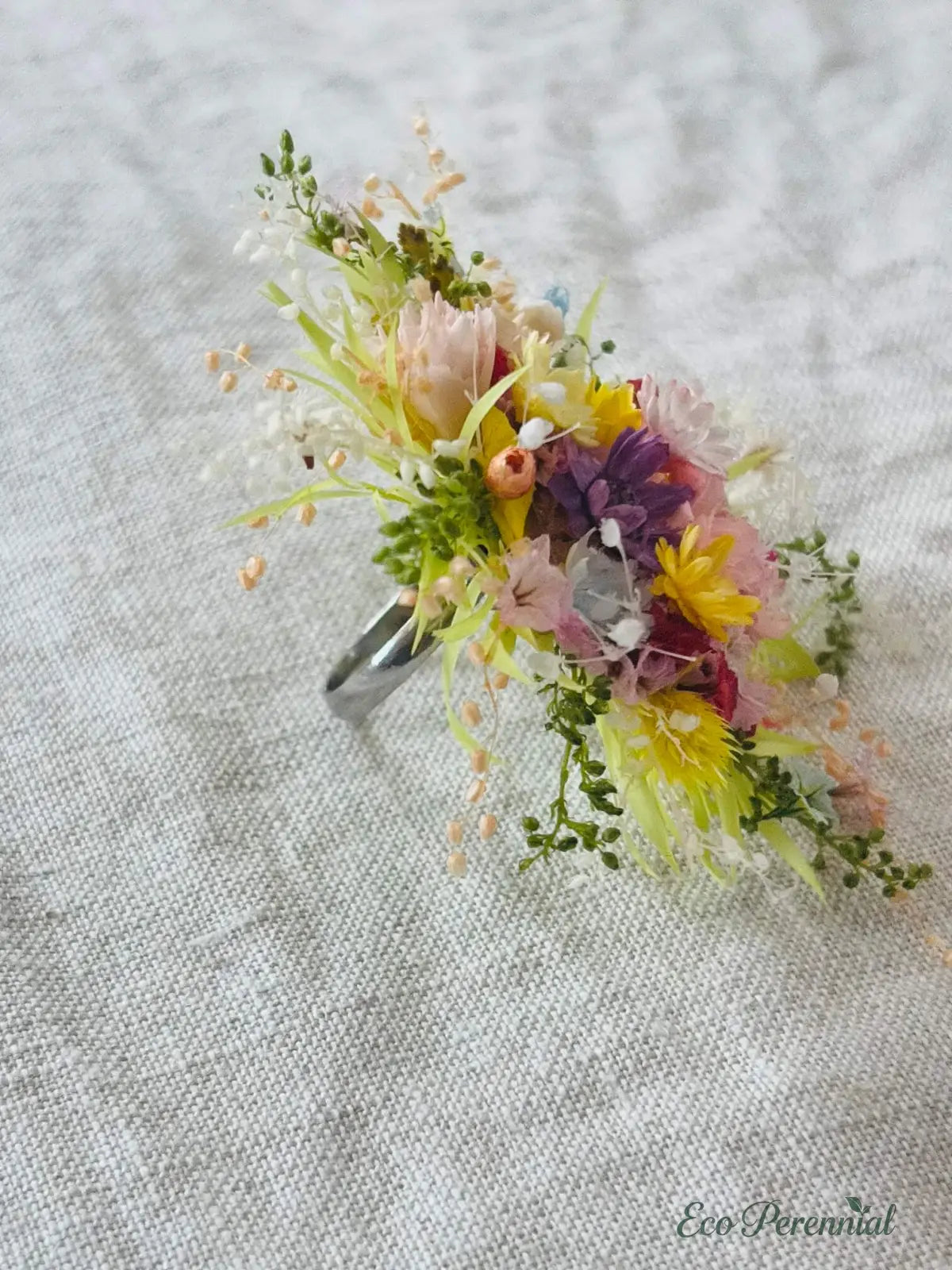 Handcrafted Preserved Flower Ring | ’Secret Garden’ Wild Garden Series - Eco Perennial - Jewelry