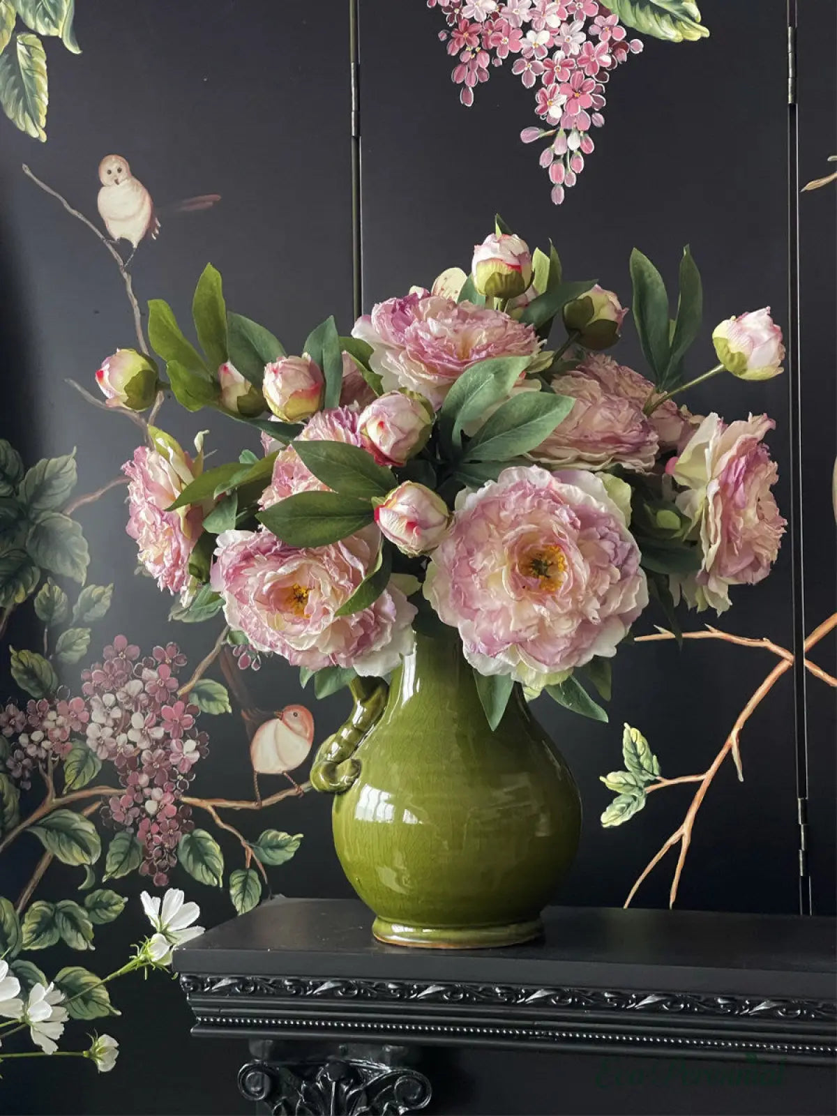 "Imperial Bloom" | Premium Silk Peony Stem | Realistic Faux Silk Flowers for Home Decor - Eco Perennial