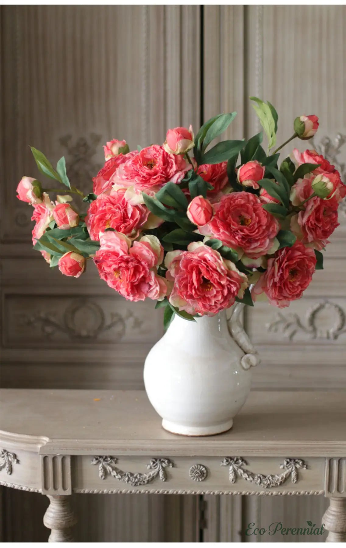 "Imperial Bloom" | Premium Silk Peony Stem | Realistic Faux Silk Flowers for Home Decor - Eco Perennial