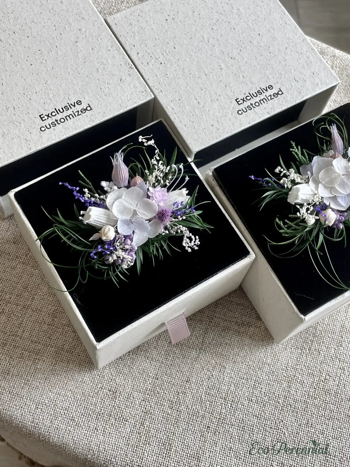 Lavender Bloom Preserved Flower Ring – Handcrafted Bridal Floral Jewelry | Realistic Faux Silk Flowers for Home Decor - Eco Perennial