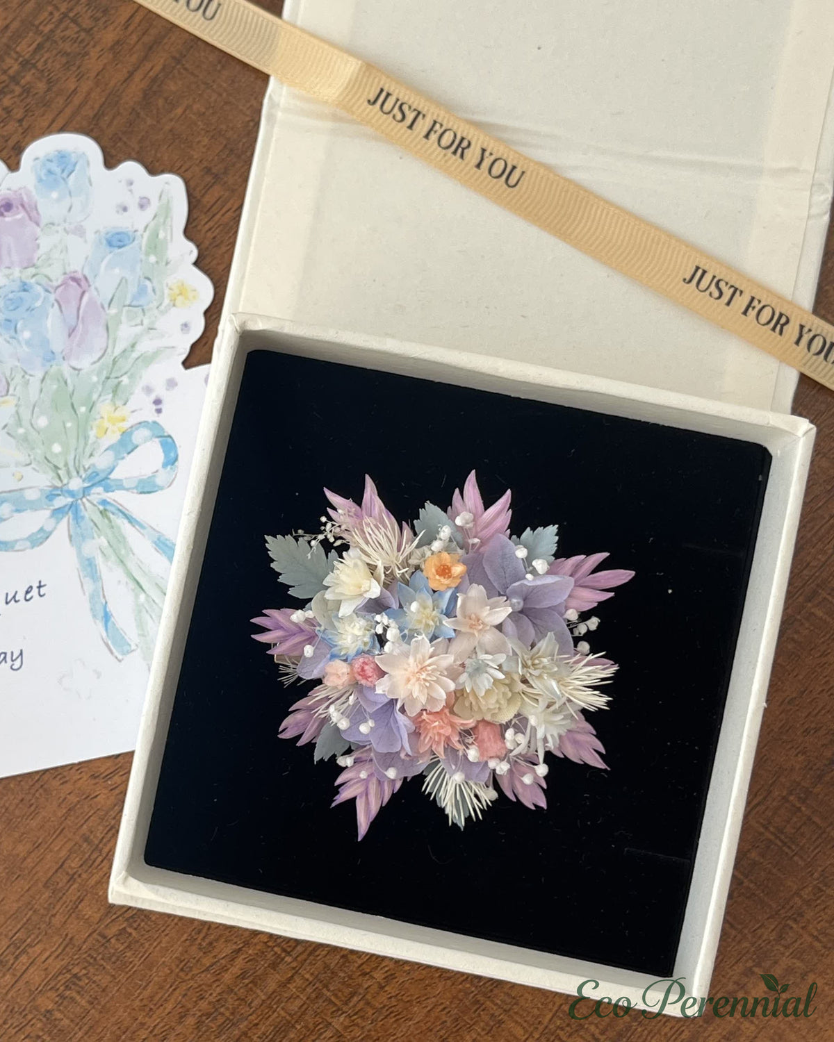 Lavender Dream Wildflower Ring | Preserved Botanical Floral Jewelry | Eco Perennial
