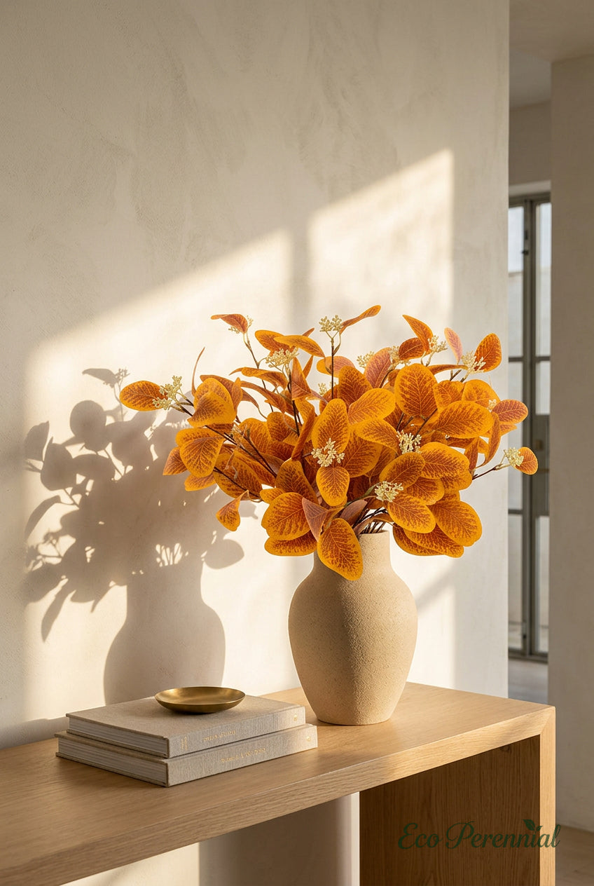 21.3" Seeded Faux Eucalyptus Branches | Realistic Artificial Greenery in 7 Colors | Artificial Greenery | Eco Perennial