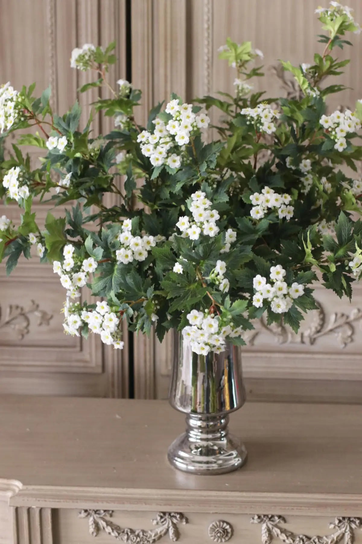 "Meadow Spheres" | Artisan Mixed Globe Flower Bouquet A Bunch of 4 Stems | Realistic Faux Silk Flowers for Home Decor - Eco Perennial
