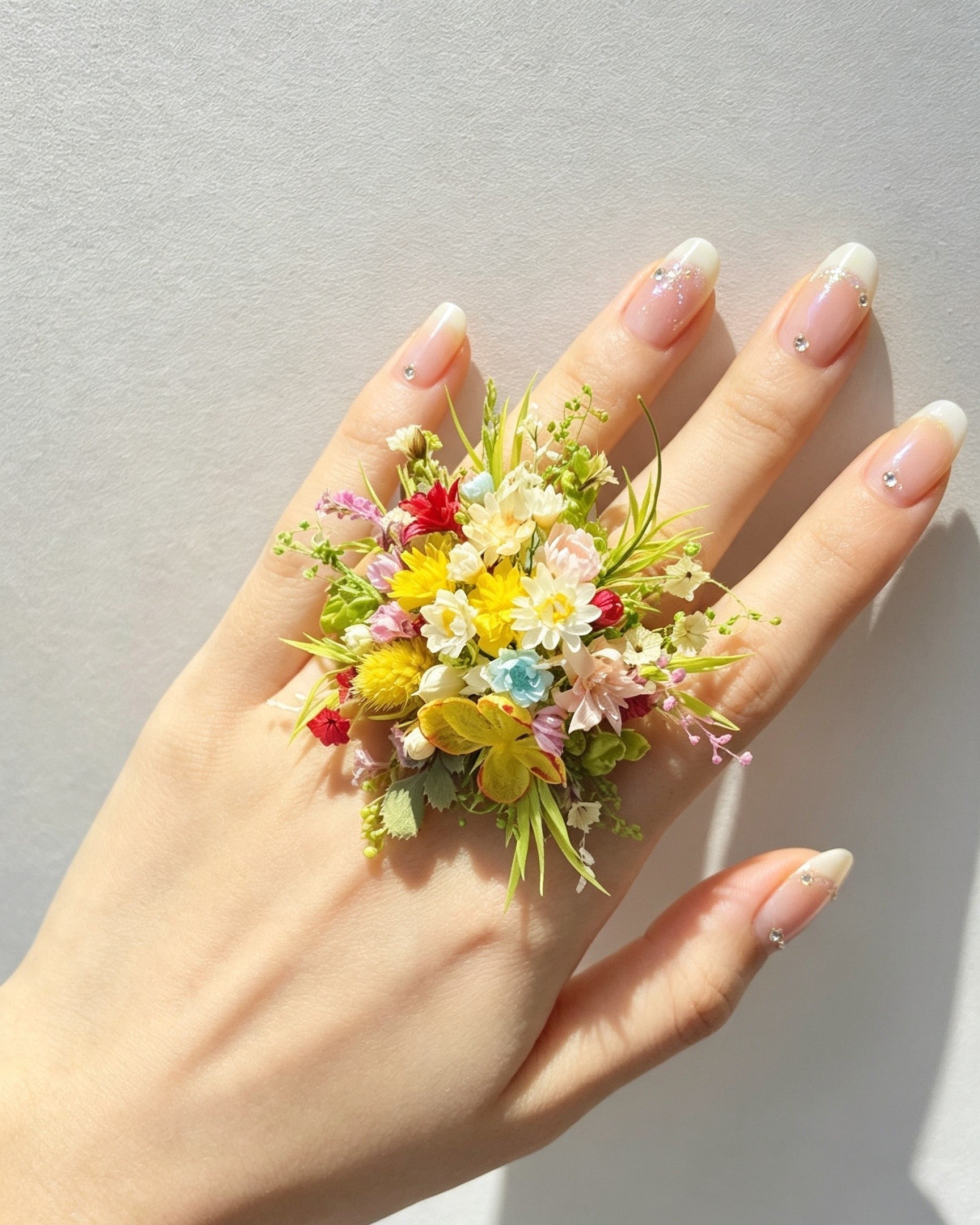 Preserved Flower Ring | Handcrafted Wildflower Floral Jewelry - Eco Perennial