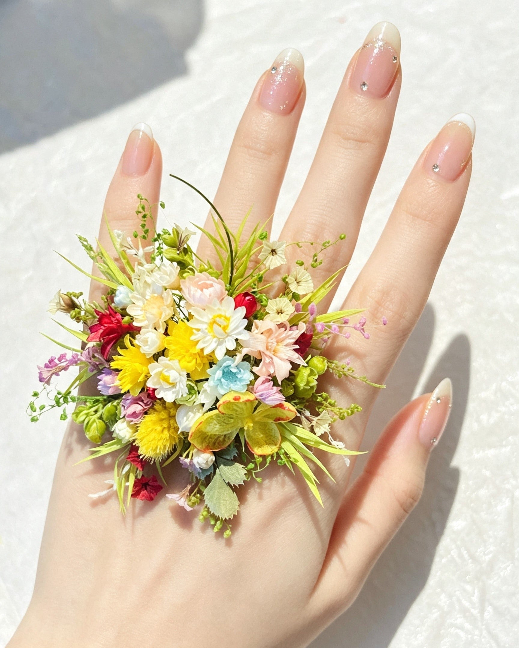 Preserved Flower Ring | Handcrafted Wildflower Floral Jewelry - Eco Perennial