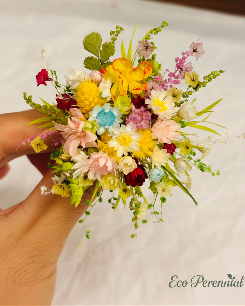 Miniature Wildflower Bouquet Ring – Handcrafted Floral Statement Jewelry | Jewelry | Eco Perennial