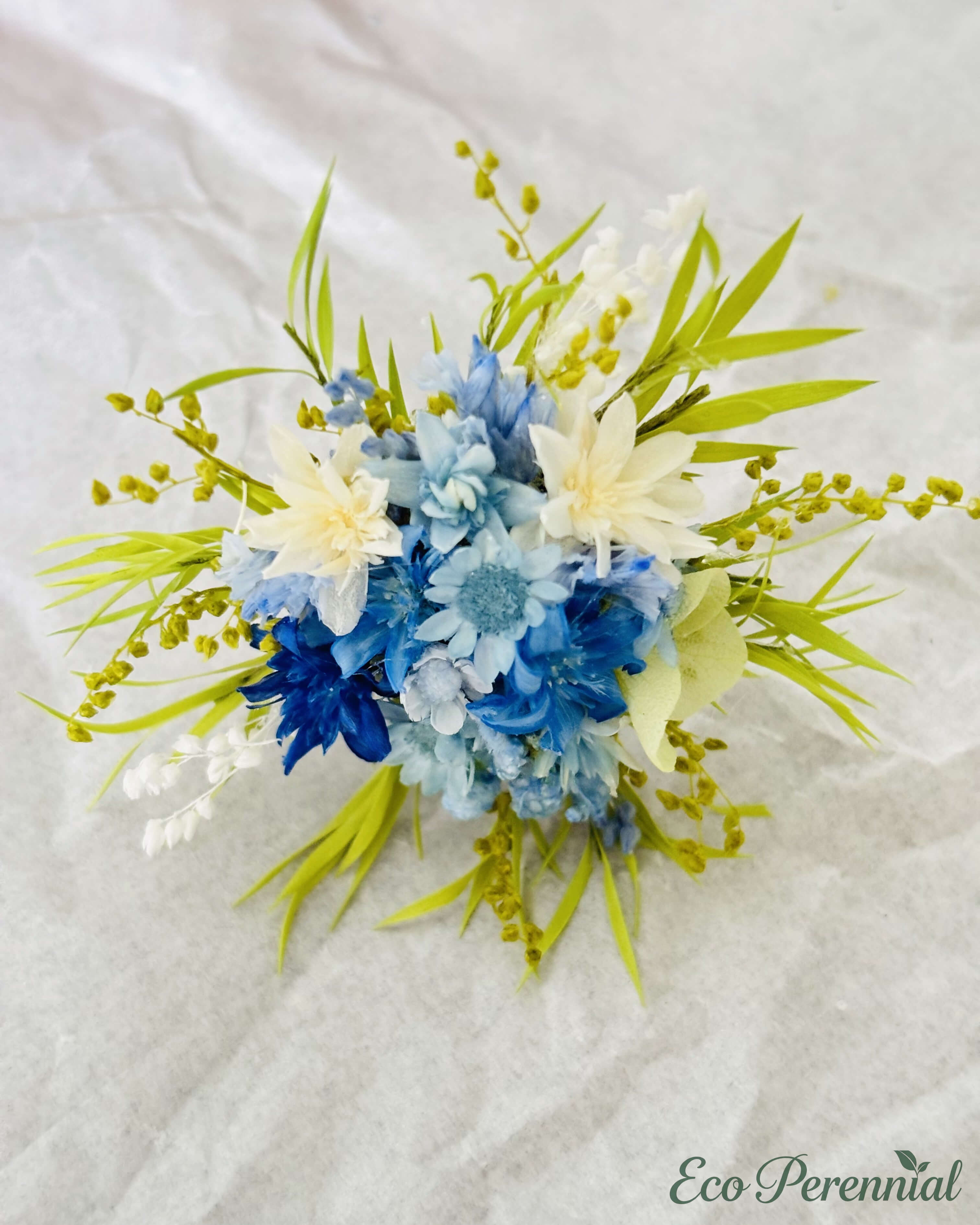 Ocean Blue Preserved Flower Ring – Handcrafted Eternal Floral Jewelry | Jewelry | Eco Perennial