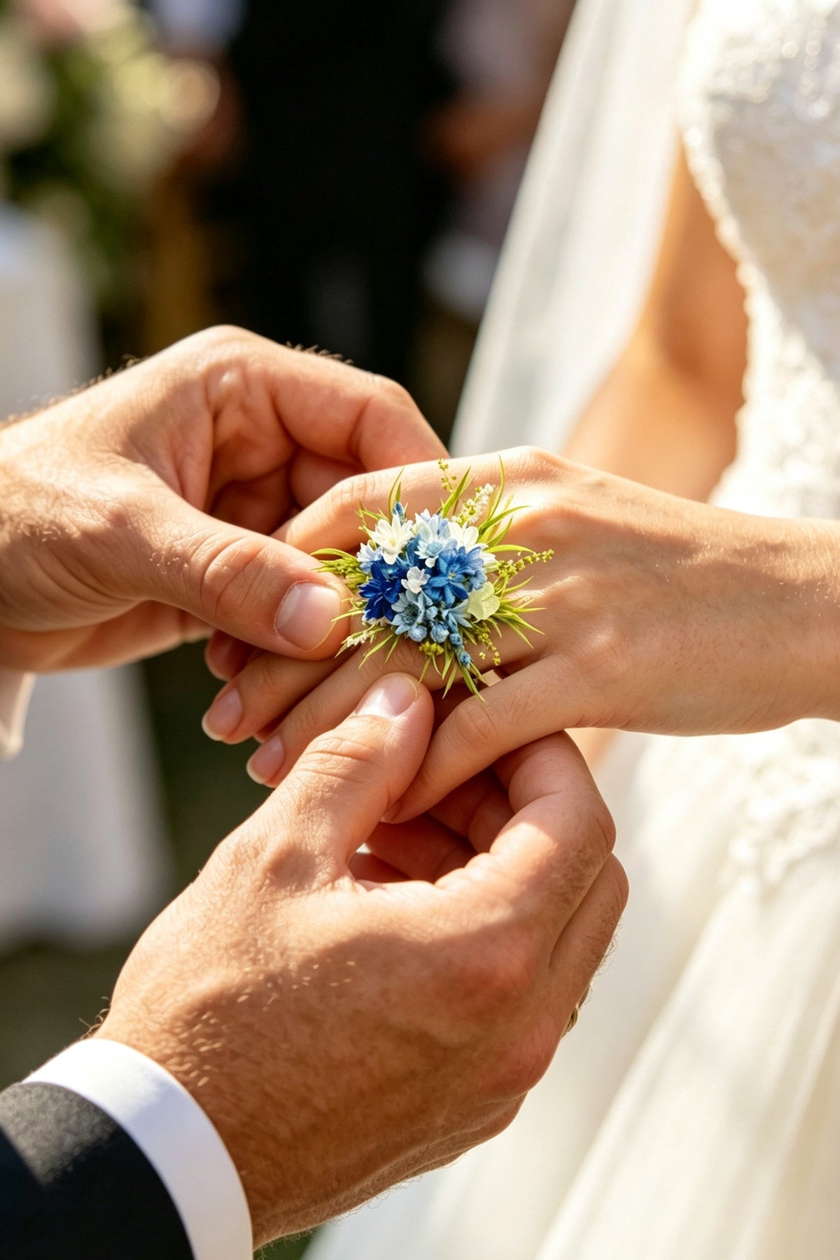 Ocean Blue Preserved Flower Ring – Handcrafted Eternal Floral Jewelry | Jewelry | Eco Perennial