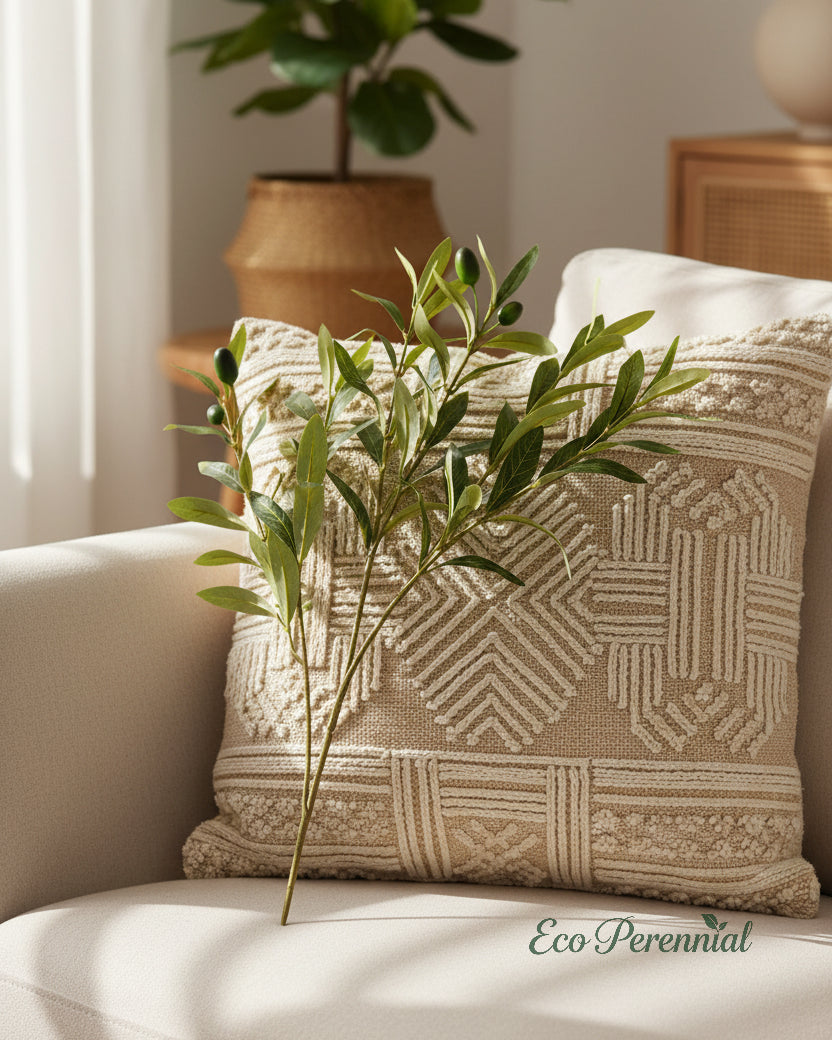 Medium Faux Olive Branches | Realistic Artificial Olive Stems