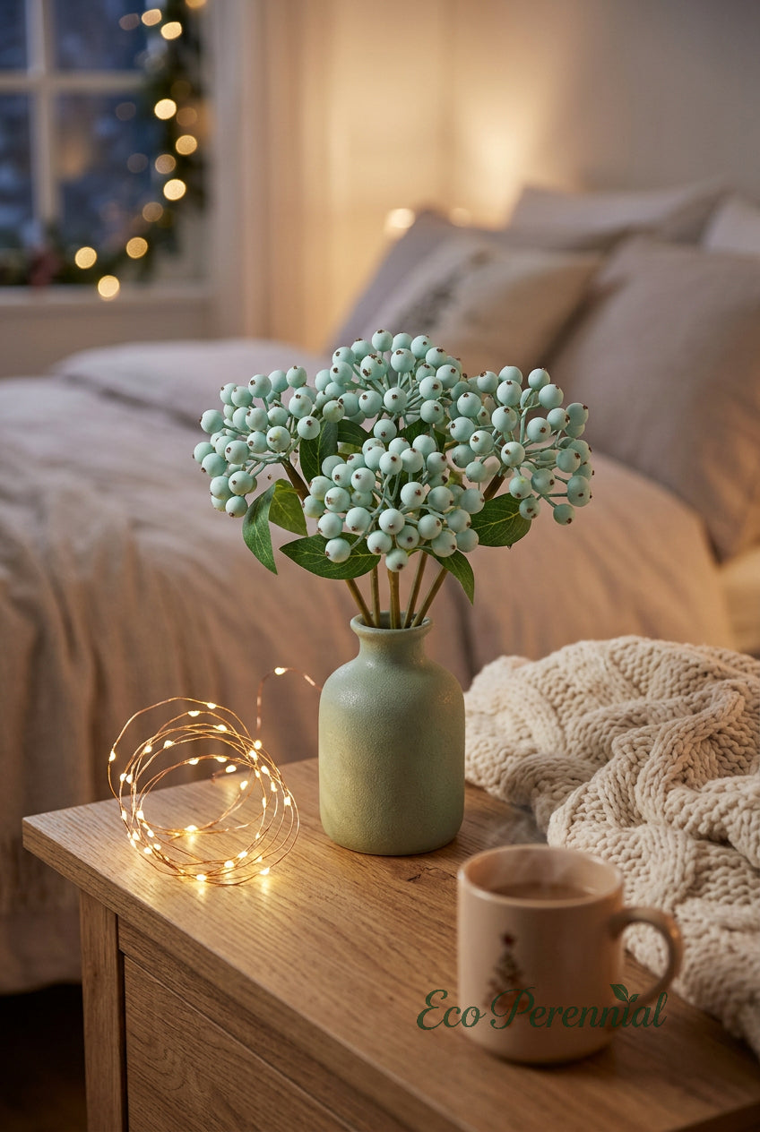 11.4" Petite Faux Berry Stems | 10 Colors | Artificial Greenery | Eco Perennial