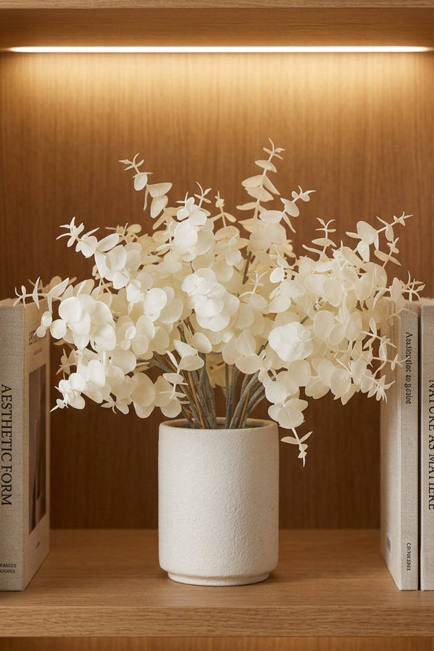 15.7" Petite Faux Eucalyptus Stems | 3 Colors | Artificial Greenery | Eco Perennial