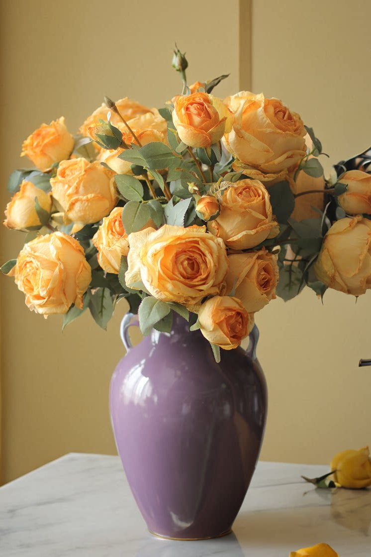"The Eternal Muse" | Signature Handcrafted Silk Rose Collection | Realistic Faux Silk Flowers for Home Decor - Eco Perennial