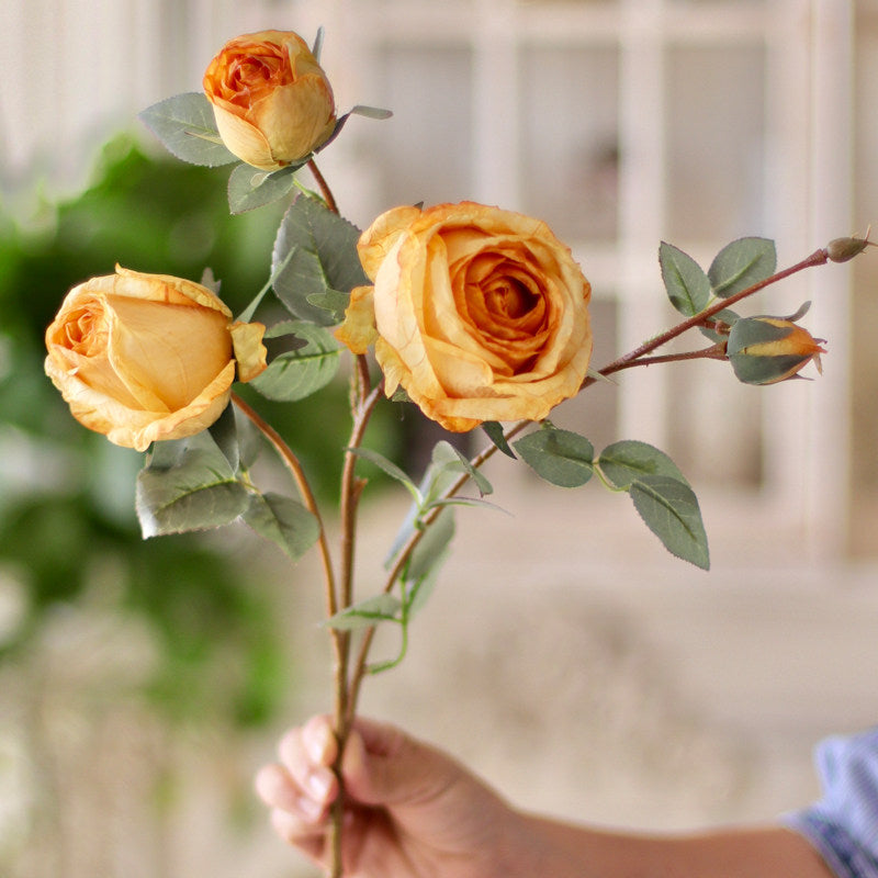 "The Eternal Muse" | Signature Handcrafted Silk Rose Collection Diana - Elegant Porcelain Rose (1 Stem) | Realistic Faux Silk Flowers for Home Decor - Eco Perennial