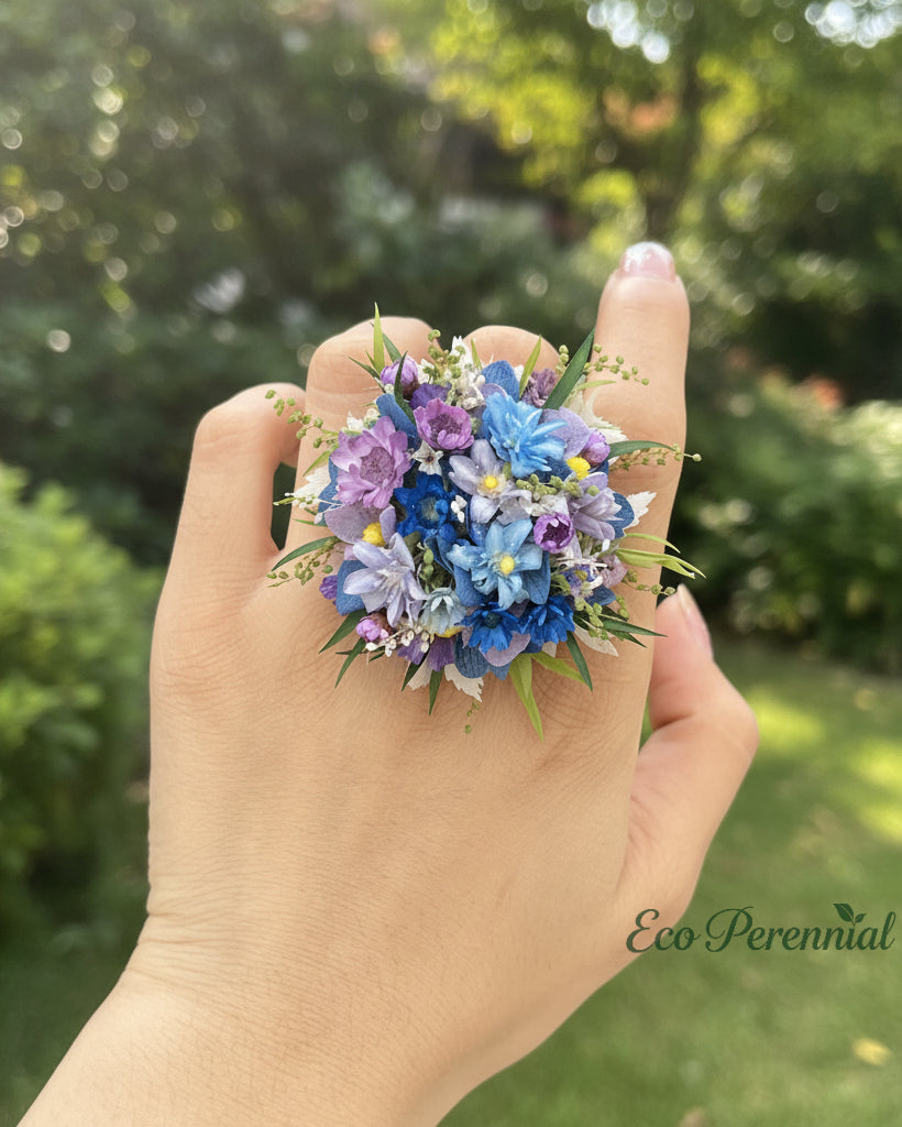 Preserved Flower Ring & Brooch | Floral Jewelry – Eco Perennial | Jewelry | Eco Perennial